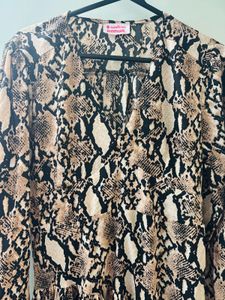 Animal Print Dress-L