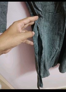 Gray Cotton Kurta