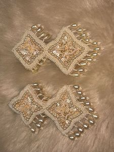 Beaded Pearl Drop Earrings