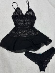 Lace Babydoll Lingerie Set