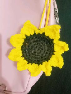 Crochet Sunflower Bag Charm:🌻