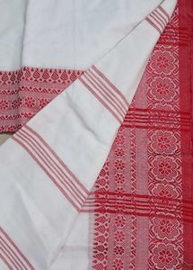 Begumpuri Khadi Cotton Red ♥️ White 🤍 Saree