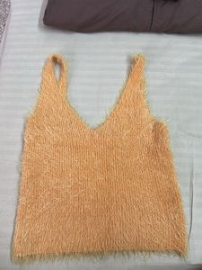 Fuzzy Orange Tank Top
