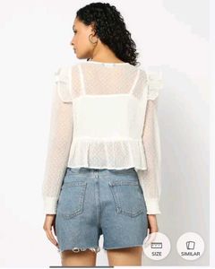 Elegant White Ruffle Top
