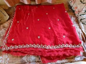 Elegant Red Saree
