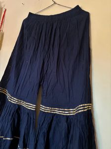 Blue Flared Sharara