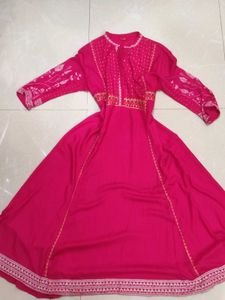 W Elegant Pink anarkali kurta
