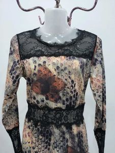 Lace Trim Sheath Dress