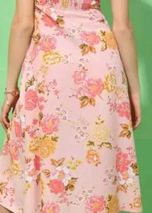 A Peach Midi Dress