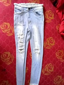 Distressed Light Wash Jeans