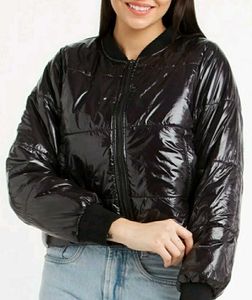 Zink London NewWithTag Black Puffer Bomber Jacket