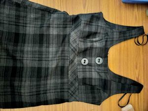Plaid Pinafore Dress