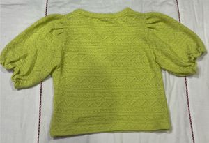 Green Puff Sleeve Top