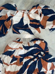 💙Tropical Print Crop Top &amp; Maxi Skirt Set💙