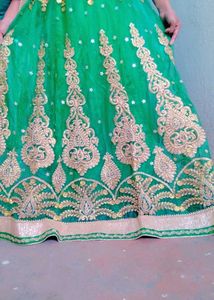 Mehendi Lehenga /Muslim Bride Saree With Blouse