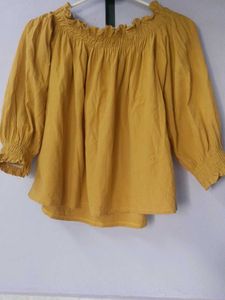 Mustard Off-Shoulder Top