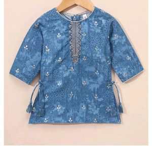 Embroidered Kurti &amp; Plazo With Duppata