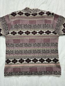 Patterned Knit Cardigan