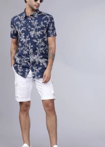 Highlander Tropical Print Shirt , Size: S