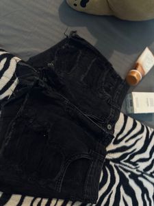 DENIM Ripped Shorts, Classy, Mini, Grey black Hot