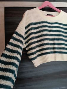 Striped Cropped Sweater