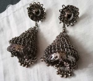Silver Jhumka Earrings