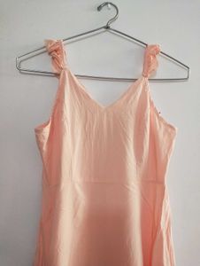 Peach Sundress Top with Ruffle Straps