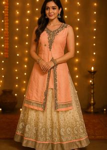 Stunning 2-in-1 Lehenga with Churidaar Suit Set