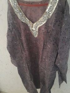 Glittery Full Sleeves Kurta 100% Cotton