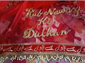 Red gillter Bridal Dupatta