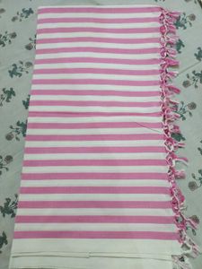 Pink Striped Bhagalpuri Cotton Chadar