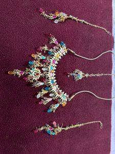 Heavy Kundan Multicolour Necklace Set