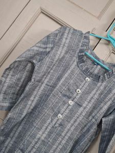 Striped Grey Kurta