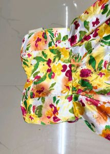 Floral Strapless Dress