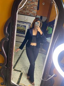 Ryan Velvet Cropped Jacket