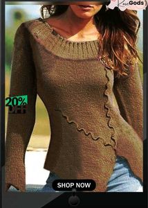 Brown Knit Long Sleeve Top