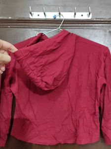 Cute Cat Print Hoodie Crop Top