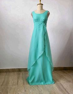 Elegant Aqua Maxi Dress