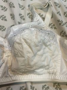 White Cotton Bra