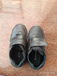 2-4 Age Unisex  Black School Shoes