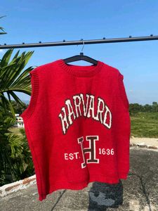 Red half sweater