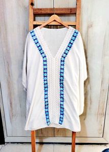 Embroidered Kaftan Top Size-48+