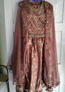 🤎 Brown Crop Top Lehenga choli🔥ethnic set