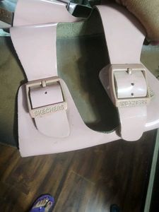 Pink Skechers Sandals luxe foam