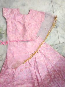 Pink Lehenga Choli with Dupatta
