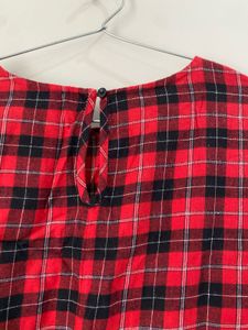 Red check dress