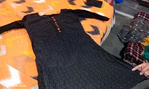BLACK Chikankari Embroidered Kurti