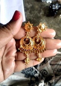 Golden Dangle Earrings