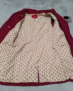 Mossimo Burgundy Trench Coat