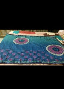 Beautiful Daily Wear Sari With Unstitch Blouse